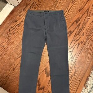Express Slim Chinos in Slate Gray-Blue